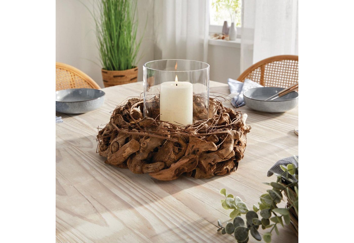 Dekoleidenschaft Dekokranz "Wurzelholz" aus Weide, Tischkranz Ø 35 cm, Kranz, Holzkranz, Türkranz, Wandkranz, Naturkranz Bild 2