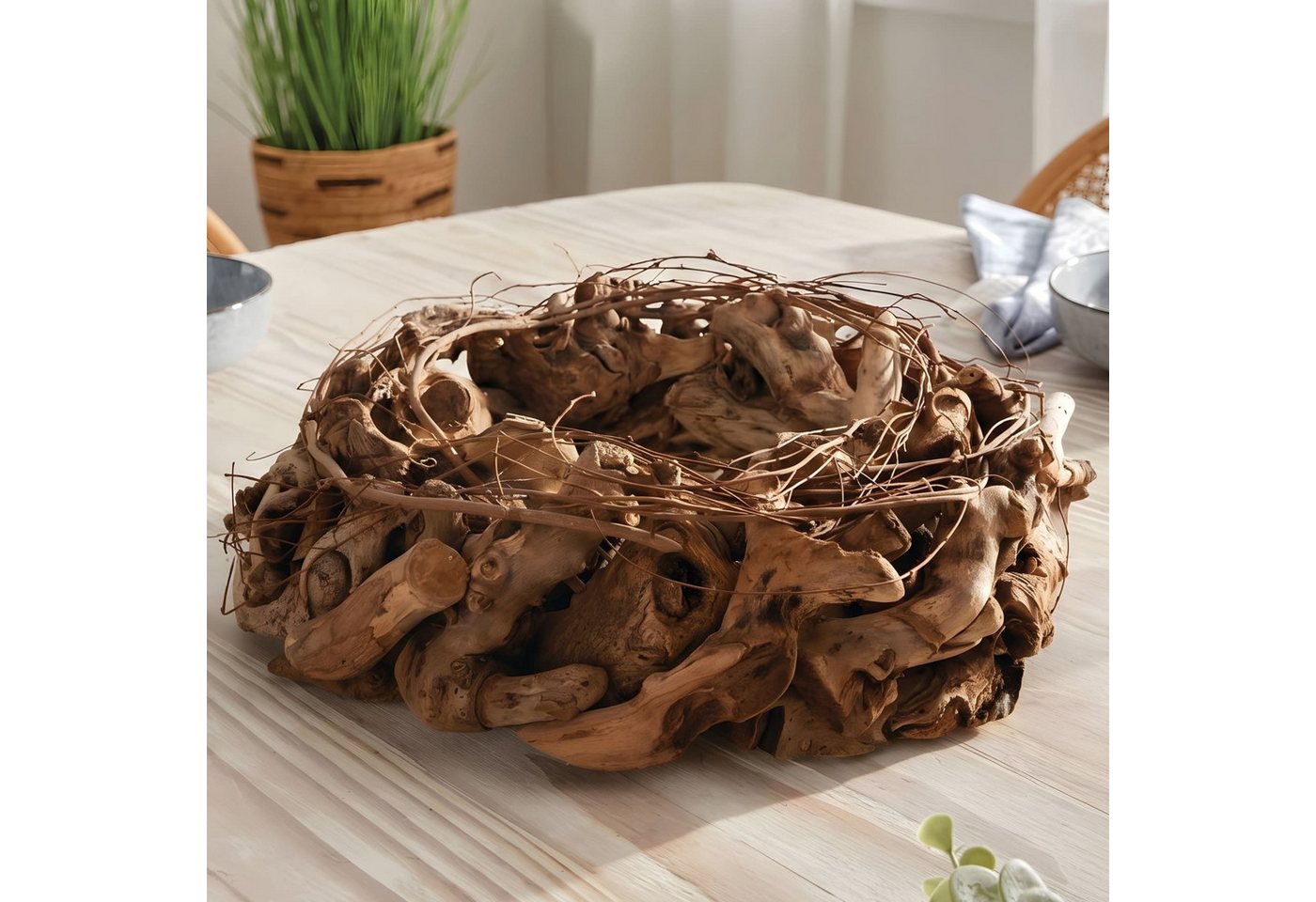Dekoleidenschaft Dekokranz "Wurzelholz" aus Weide, Tischkranz Ø 35 cm, Kranz, Holzkranz, Türkranz, Wandkranz, Naturkranz Bild 4
