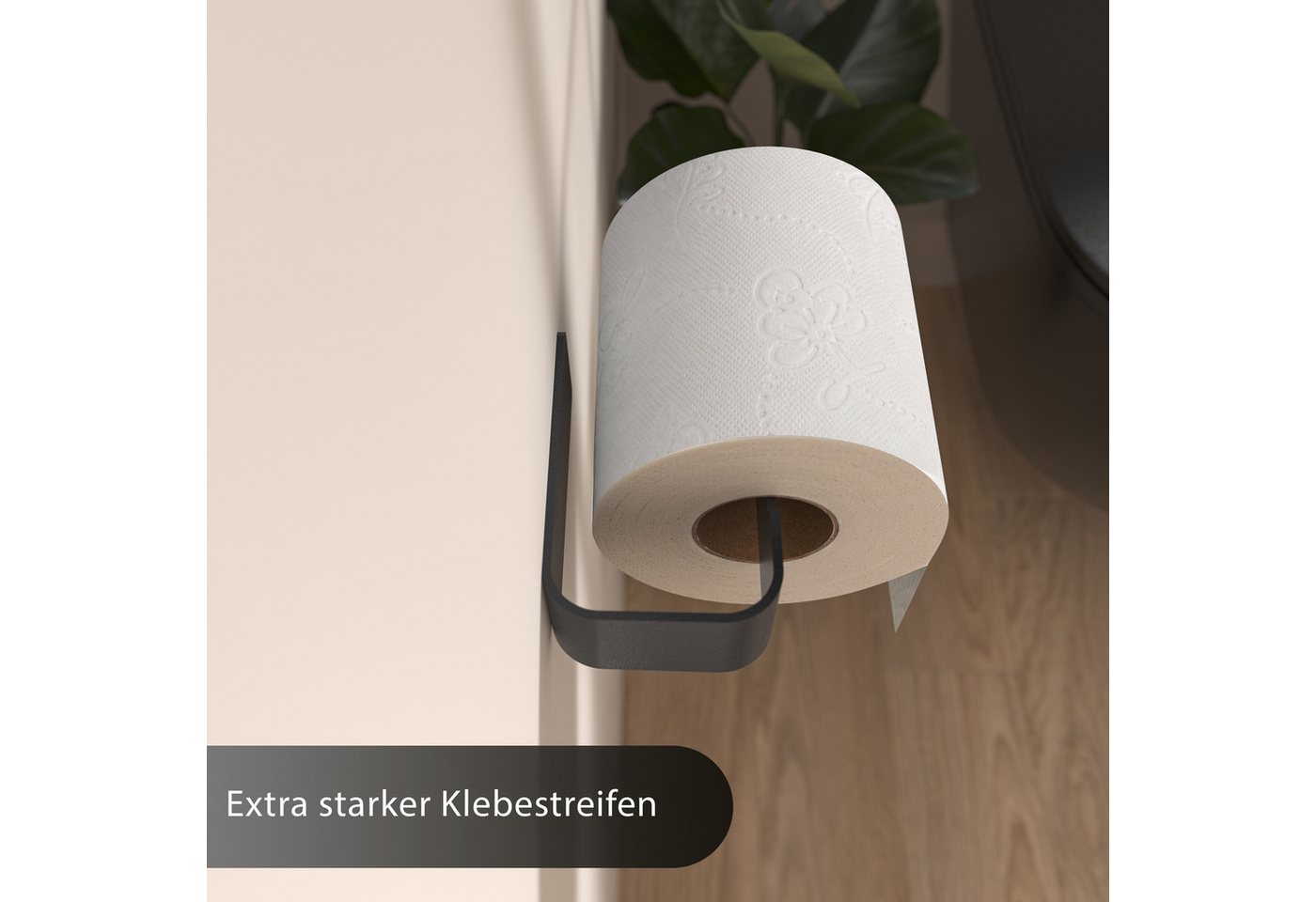 Dolvhin Toilettenpapierhalter ohne Bohren Klopapierhalter Selbstklebend WC Klorollenhalter Edelstahl, zum Kleben inkl. extra starkem 3M Klebestreifen