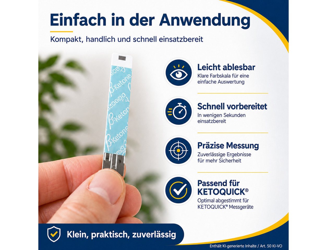 KetoQuick Keton-Messgerät Starterset mit 10 Teststreifen, Kombiset, Ideal für Keto-Ernährung, Fitness, Low Carb Bild 5