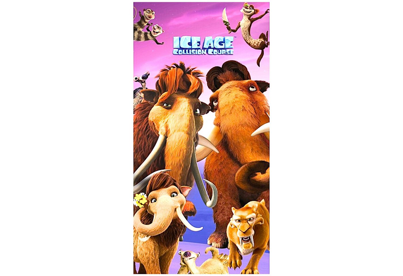 Halantex Badetuch ICE AGE, Baumwolle, Kinder Strandtuch 70 x 140 cm