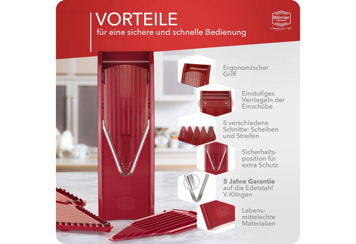 Gastronics Gemüsehobel Gemüsehobel V1 ClassicLine Basis Set Küche Gastronomie Restaurant Bild 4