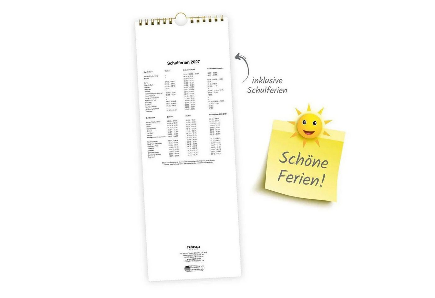 Trötsch Verlag Wandkalender TRÖTSCH - Maxi-Streifenkalender Bauernkalender 2027 mit...