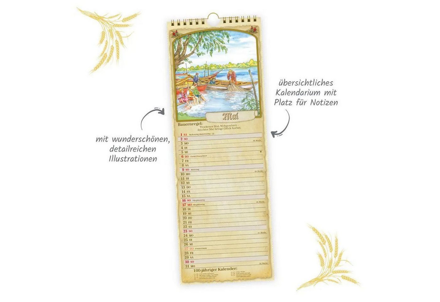 Trötsch Verlag Wandkalender TRÖTSCH - Maxi-Streifenkalender Bauernkalender 2027 mit... Bild 5