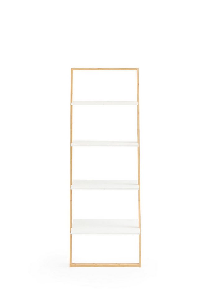 freiraum Badregal Leiter, in Bambus / Weiß, Echtholz/MDF - 61,3x164x36,5cm (BxHxT) Bild 5