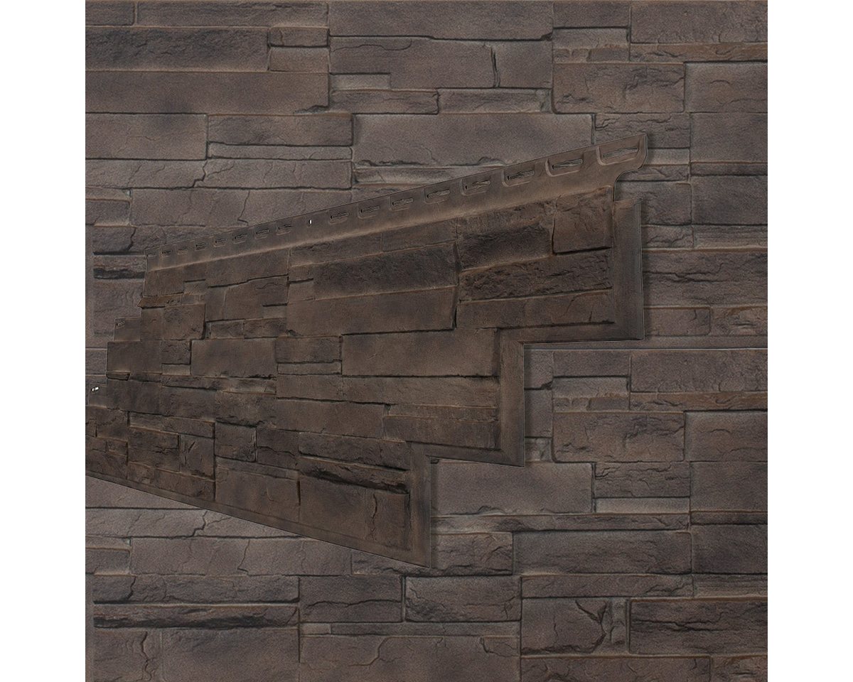 NOVIK Verkleidungspaneel NovikStone DS Platte 105x33cm 10 Stück 2,32qm Schichtstein braun, BxL: 51,44x96,2 cm, 0,46 qm, (Karton mit 10 Platten, 4,65) Wandverkleidung mit 3-D-Effekt, problemlose Montage, Natursteinoptik Bild 5