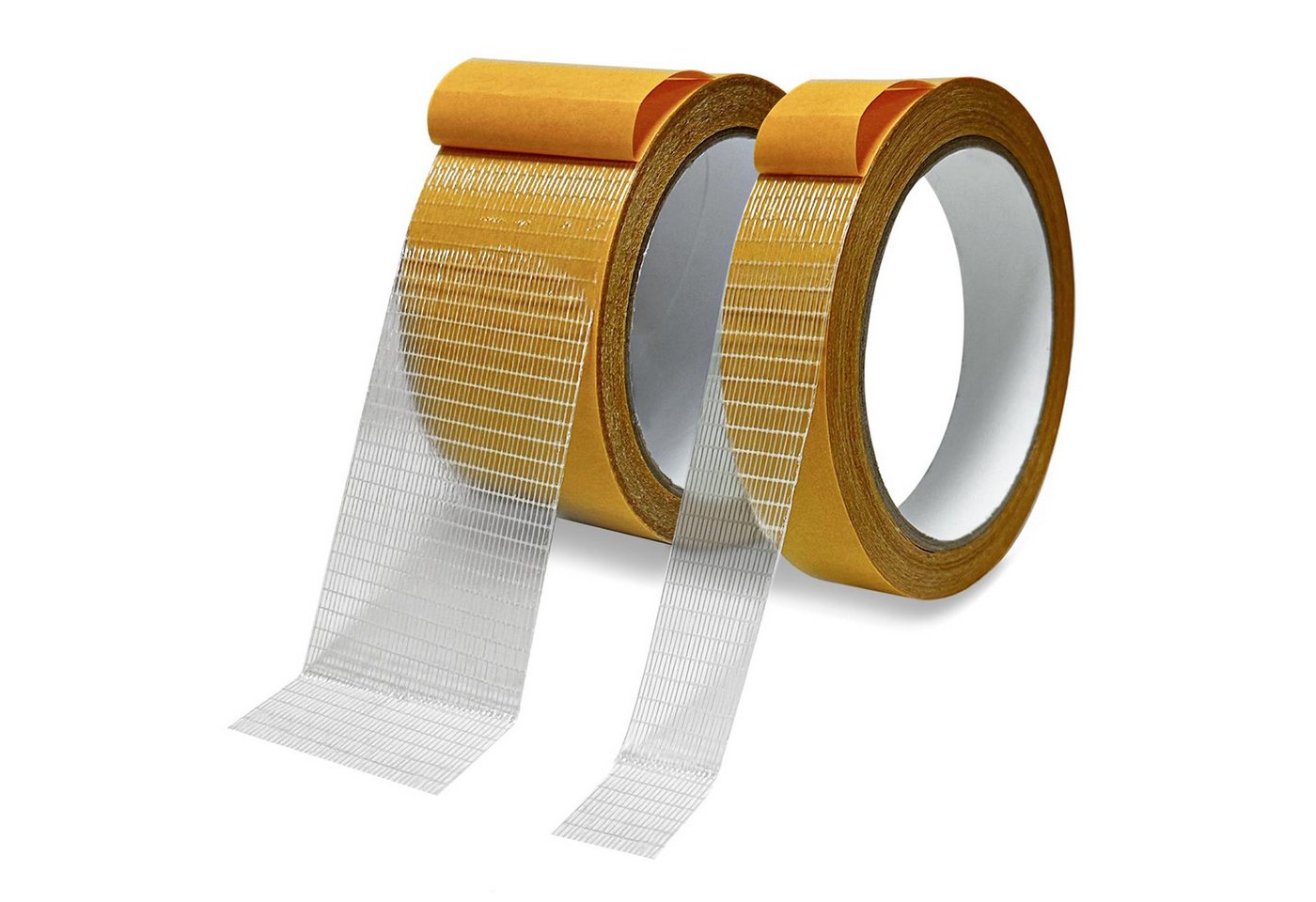 Diwzbyn Doppelklebeband EXTRA STRONG Verlegeband, doppelseitiges Gewebeklebeband (2-St) Mehrzweck-Doppelklebeband (1 Zoll/2 Zollx10 m)–stark haftend,–2 Rollen Bild 2