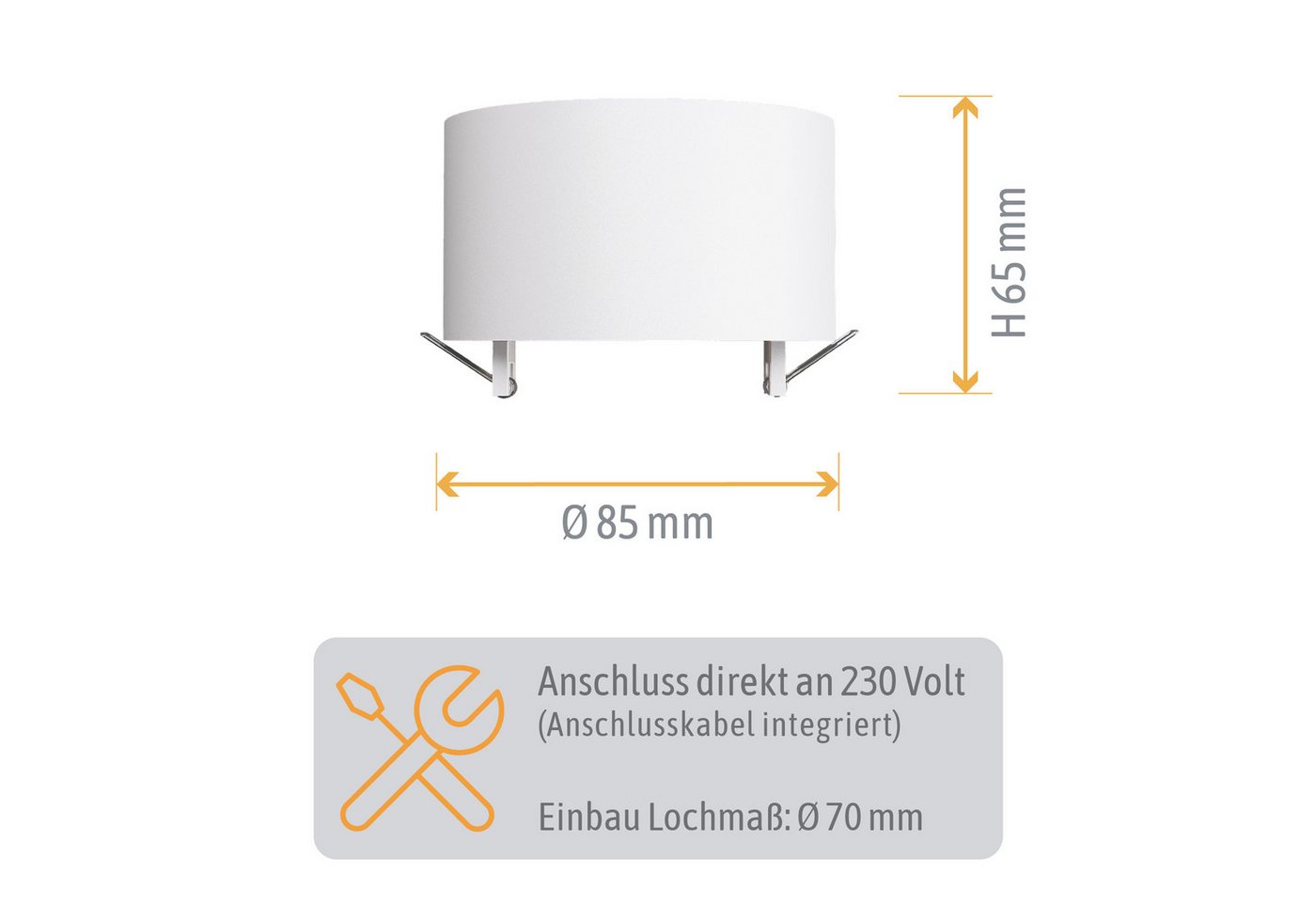 SSC-LUXon LED Aufbaustrahler BAHIO LED Aufbauspot weiß gold 6W dimmbar 3CCT Downlight, Neutralweiß, Warmweiß, Tageslichtweiß Bild 2
