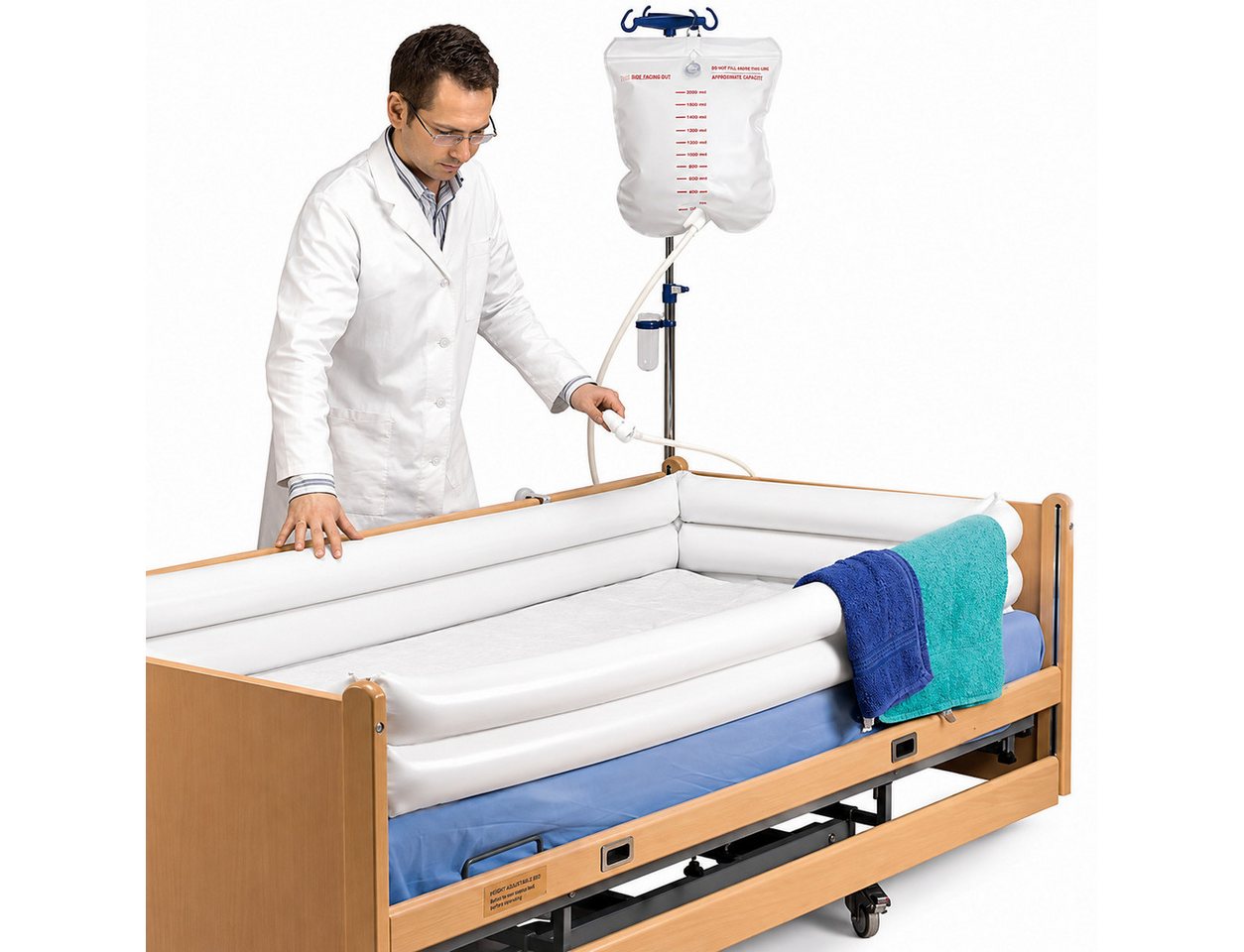 DocMed Badewanne Aufblasbare Bett-Badewanne, (Leichtes Positionieren und Aufblasen), leicht, praktisch