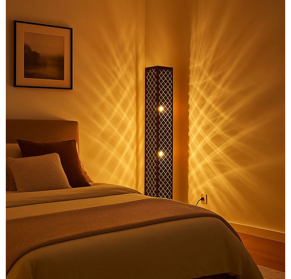 GLOBO LIGHTING LED Stehlampe, Leuchtmittel inklusive, Warmweiß, Design Steh Lampe schwarz Wohn Zimmer Decken Fluter Stand Leuchte im Bild 4