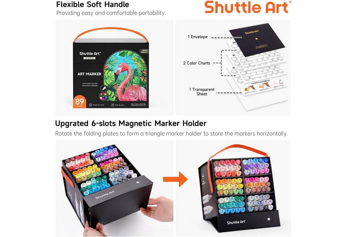 LuxusKollektion Marker 88 Bunte Alkohol Marker Set mit Blender, doppelseitig Bild 3