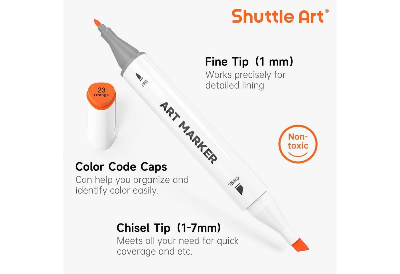 LuxusKollektion Marker 88 Bunte Alkohol Marker Set mit Blender, doppelseitig Bild 4