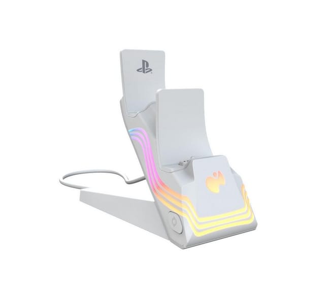 PDP Afterglow Wave - Dual Charger White - Wired - Sony PlayStation 5