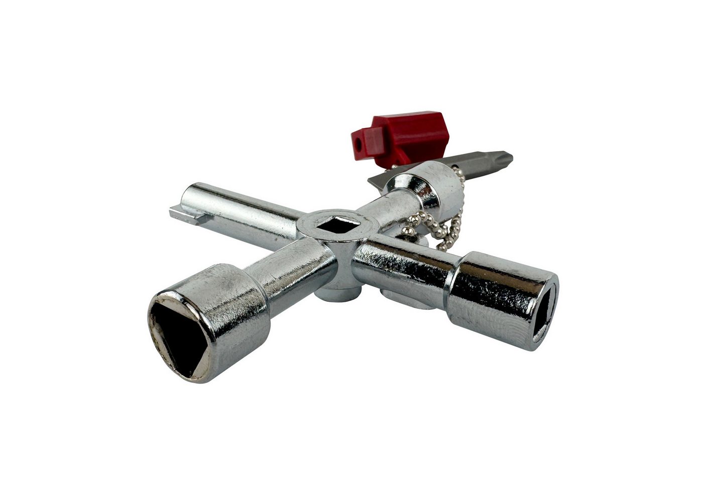 WELDINGER Schaltschrankschlüssel Schaltschrankschlüssel Mini 9 Funktionen Bitadapter Kombibit Druckguss, (1 St), Multifunktionsschlüssel für Schlüsselbund Bild 2
