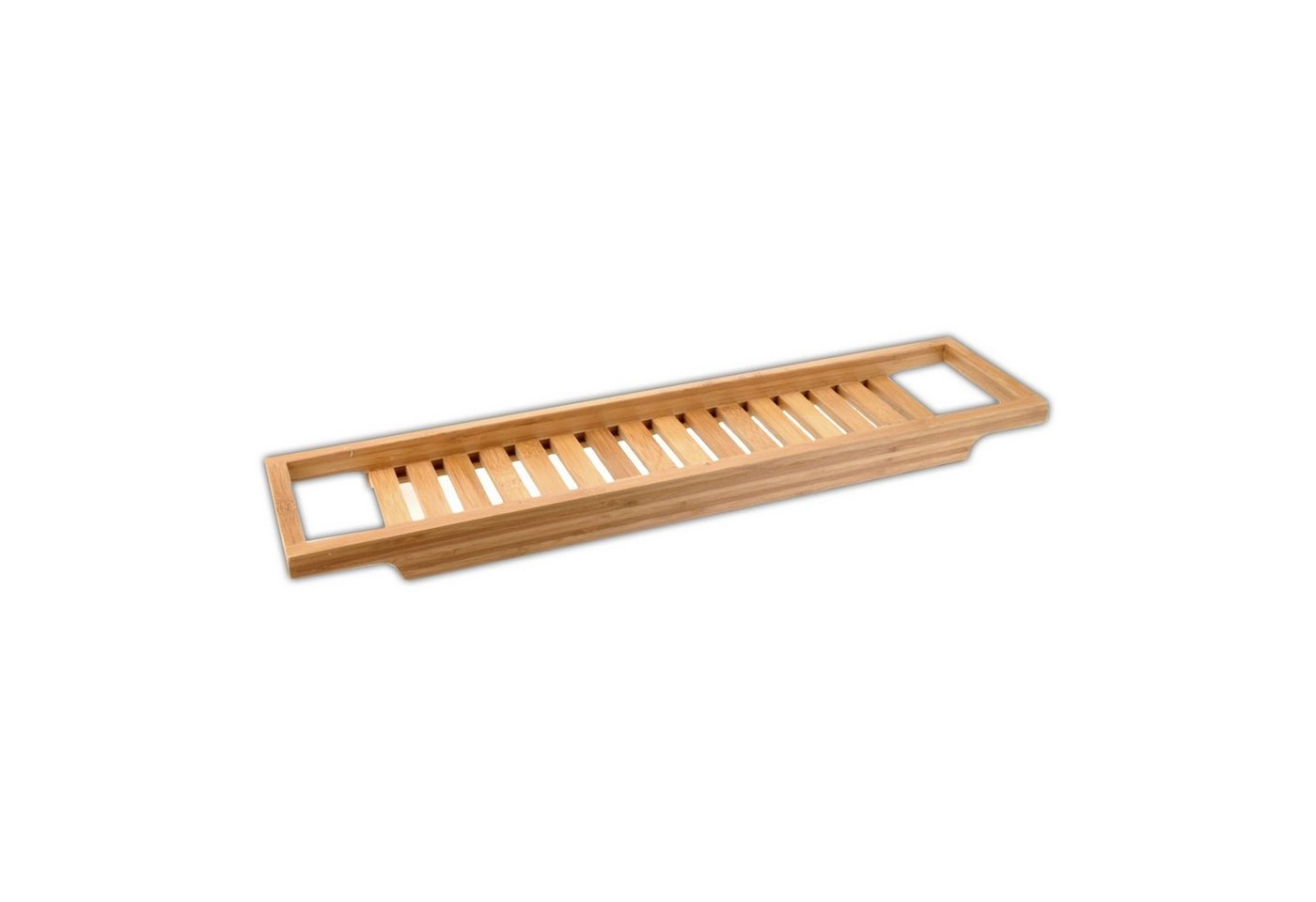 HAC24 Badewannenablage Bambus Wannenablage Badewannenauflage Badewannentablett, 64 x 15 cm
