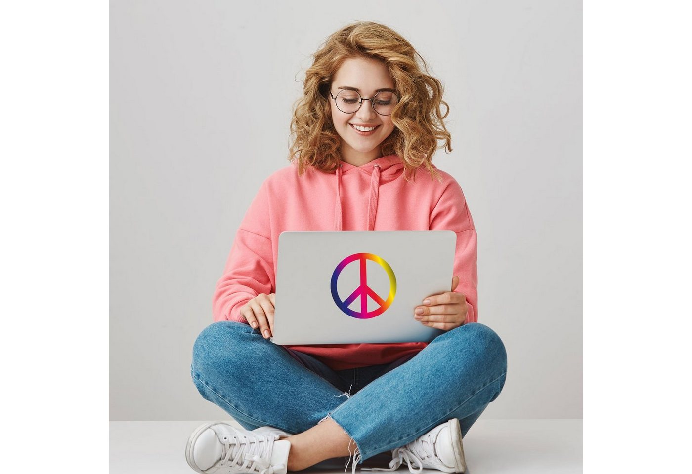 younikat Aufkleber Peace Zeichen in verschiedenen Farben und Größen Bild 3