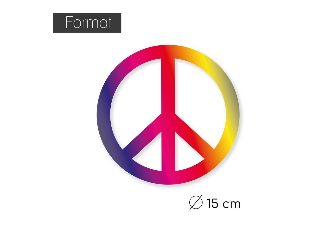 younikat Aufkleber Peace Zeichen in verschiedenen Farben und Größen Bild 4