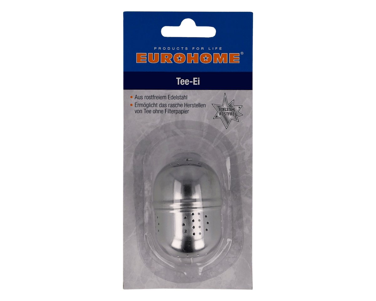 EUROHOME Teesieb Tee Ei mit langer Kette und feinem Sieb, Edelstahl, (1-St., Teesieb 4 x 5,5 cm und Kette 11 cm), Teeei für losen Tee - Teefilter Edelstahl Bild 3