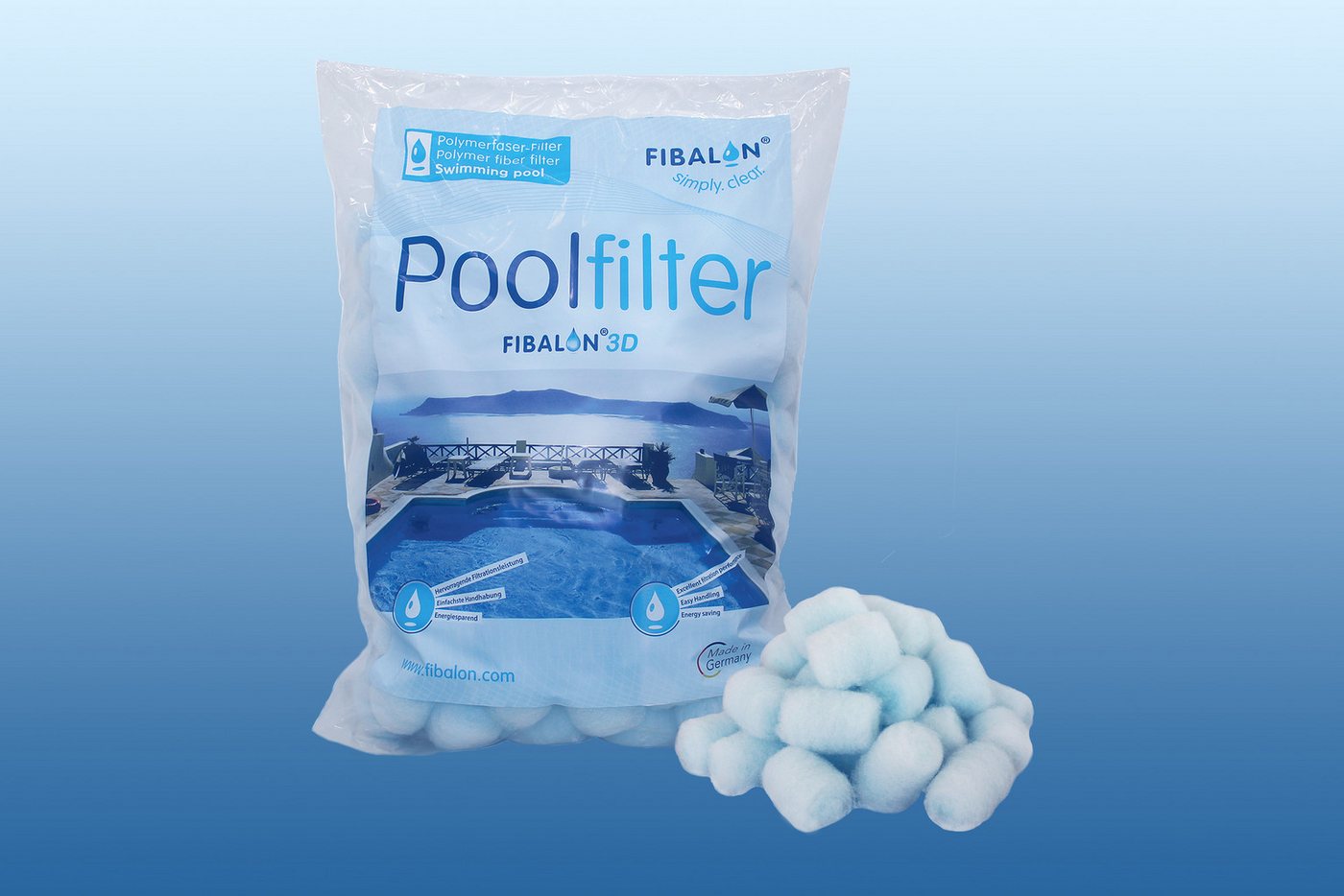 FIBALON® Filterbälle FIBALON®3D Filterbälle hochwirksames Filtermaterial, für herkömmliche Sandfilteranlagen, (3-St., 350g entsprechen 25 kg Filtersand, 700g anderer Filterballs), zertifiziert nach DIN-EN 16713-1 Bild 4