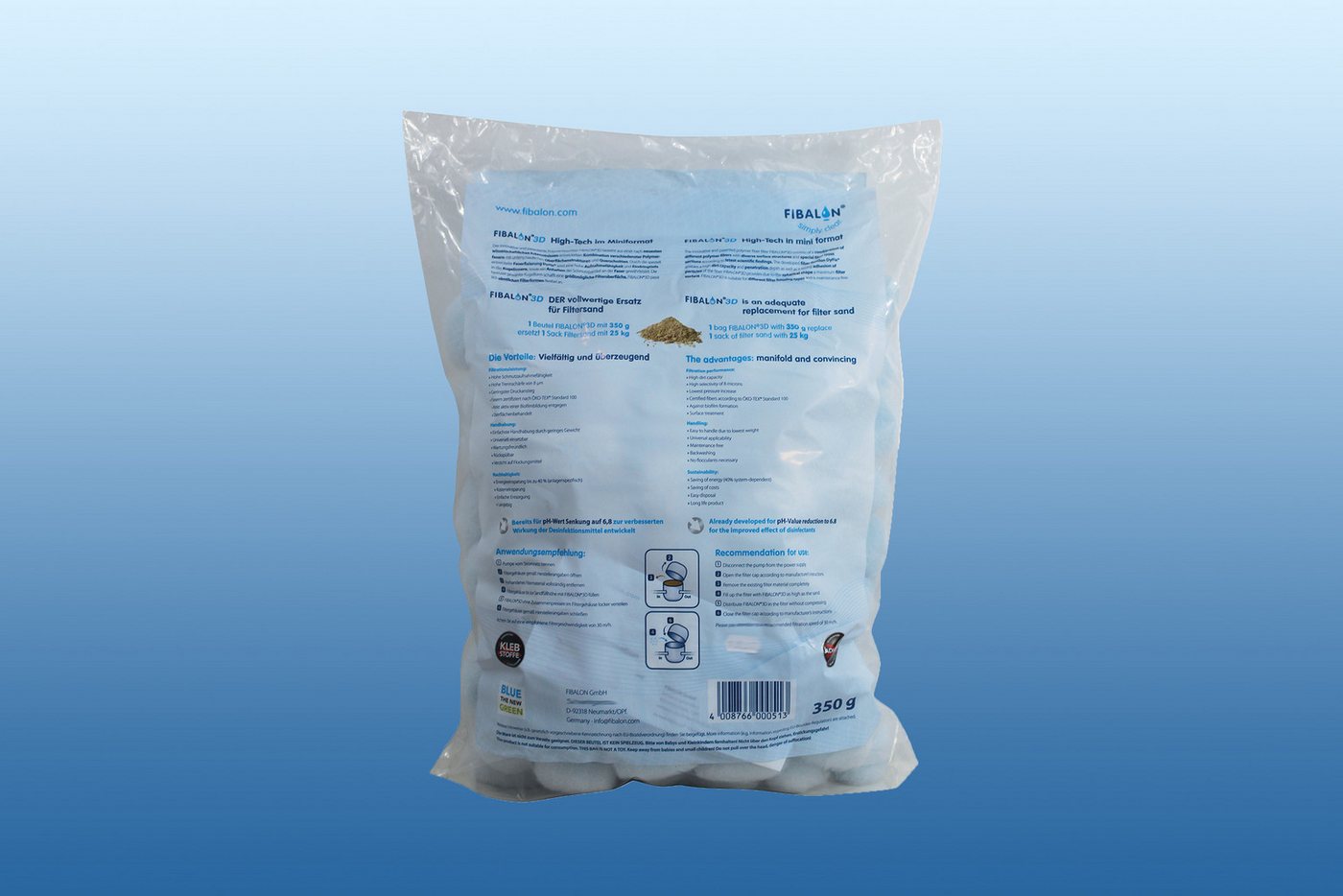 FIBALON® Filterbälle FIBALON®3D Filterbälle hochwirksames Filtermaterial, für herkömmliche Sandfilteranlagen, (3-St., 350g entsprechen 25 kg Filtersand, 700g anderer Filterballs), zertifiziert nach DIN-EN 16713-1 Bild 5