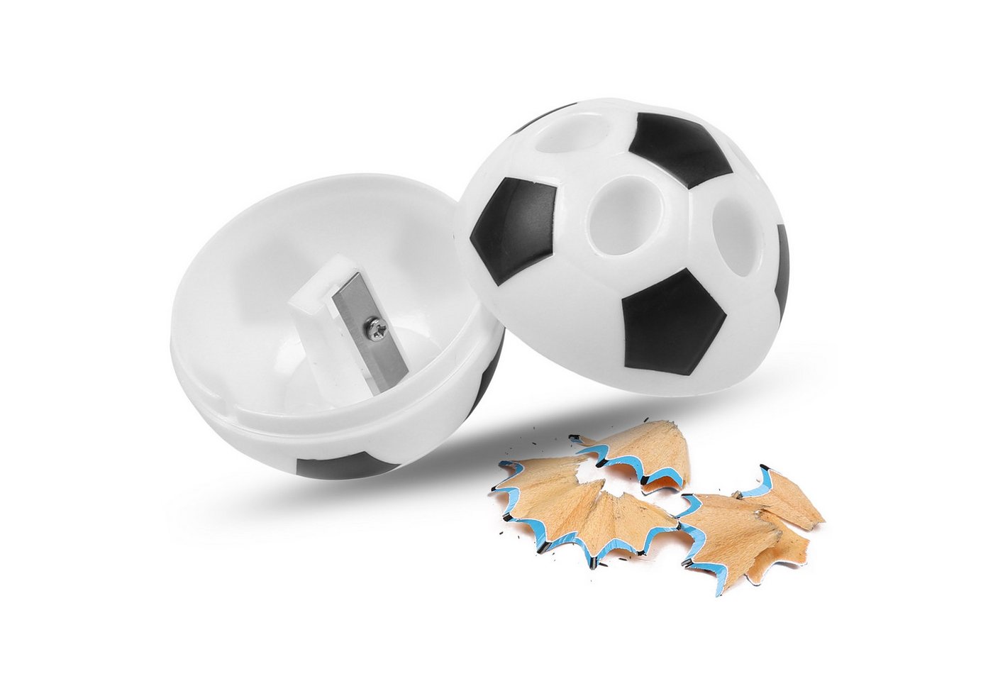 Sarcia.eu Anspitzer FOOTBALL Anspitzer mit Behälter, für Gamer & Spieler, Stiftehalter Bild 4