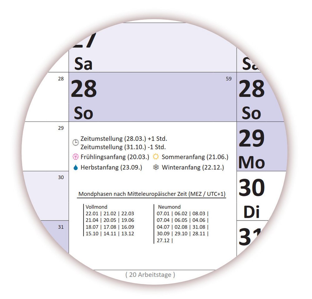 LYSCO Wandkalender XXXL Wandplaner Special A0 2026 + 2027 / 2027 nass abwischbar 120x80cm, das Kalendarium Layout ist für extra große Tageskästchen ausgelegt, durch die Folienbeschichtung nass abwischbar