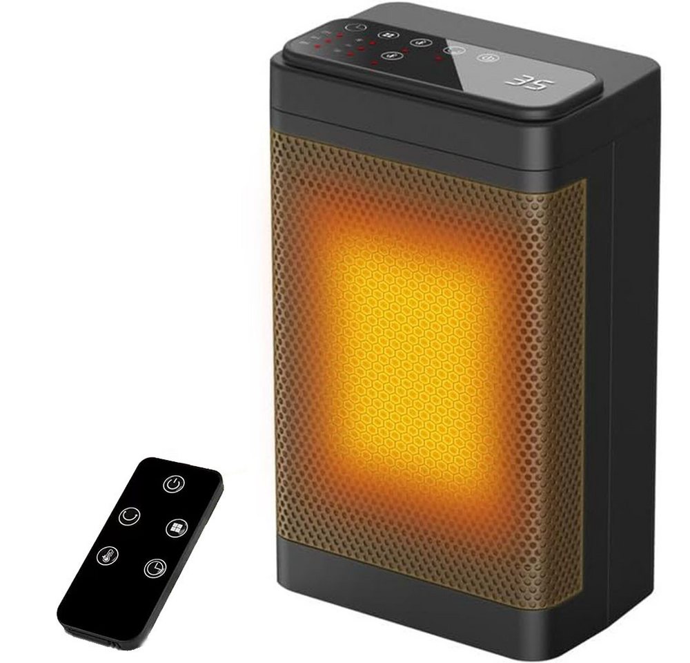 TUWENA Heizlüfter 1500W Heizlüfter mit Fernbedienung, PTC Heizlüfter Keramik, Einstellbarer Thermostat mit Fernbedienung Bild 5