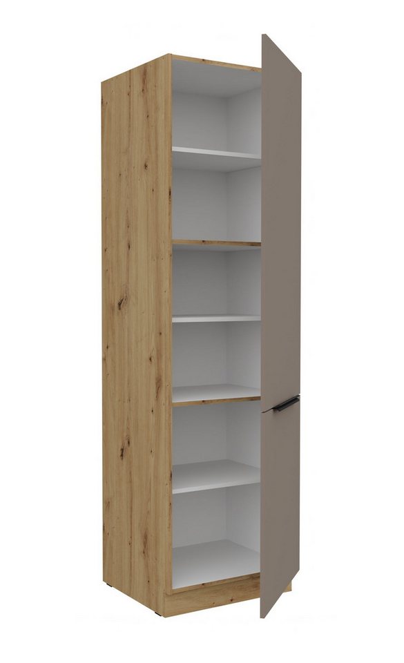 Küchen-Preisbombe Hochschrank 60 cm Küche ARIA Sandgrau ultra matt Anti Fingerprint Küchenzeile Bild 3
