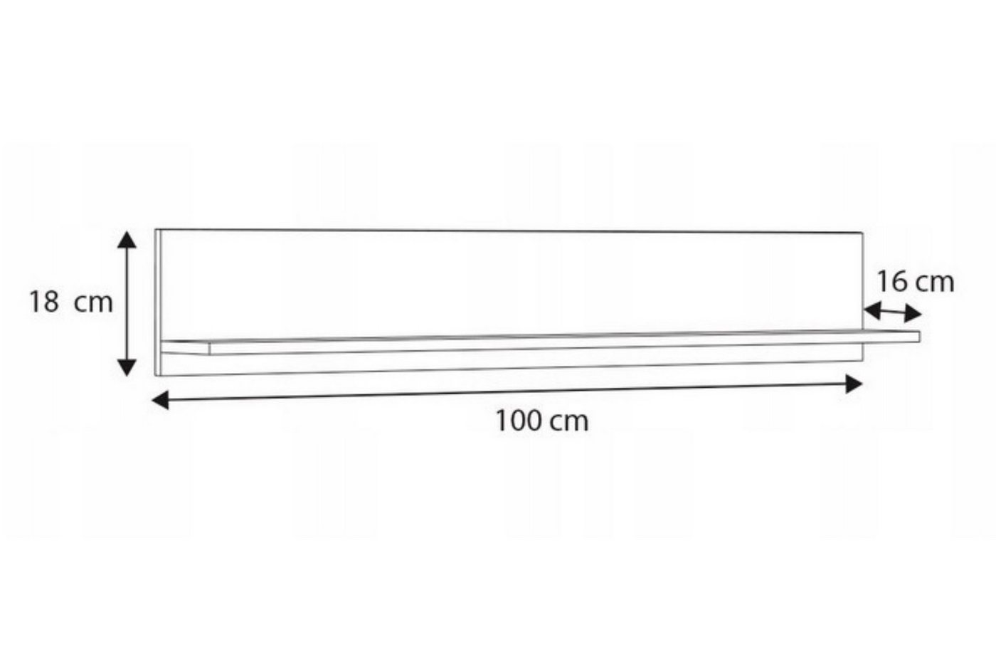 KOBI S.C. Wandregal Wandregal KOBI Metall 100 cm für stilvolle Ordnung in jedem Raum Bild 3