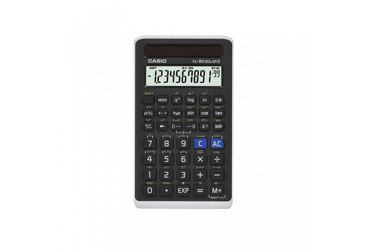 CASIO Taschenrechner Casio fx-82 Solar II inkl. WYNGS Schutztasche Schwarz Bild 2
