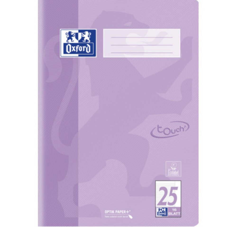 OXFORD Marker Oxford Schulheft A4 Lin25 – 16 Blatt FLIEDER