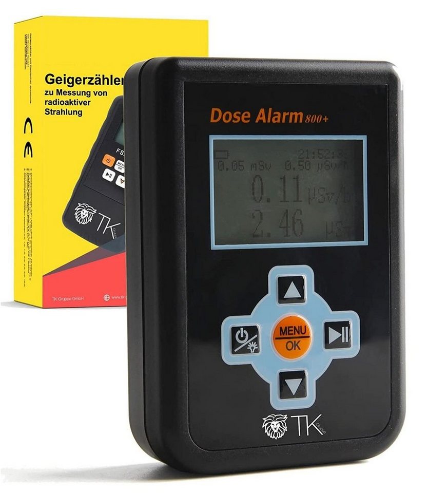 toolmate® Elektrowerkzeug-Set Geigerzähler - Dosimeter - Strahlenmessgerät - Strahlungsmessgerät, Packung, 1-tlg., Aufbewahrungstasche / Digitales Display /