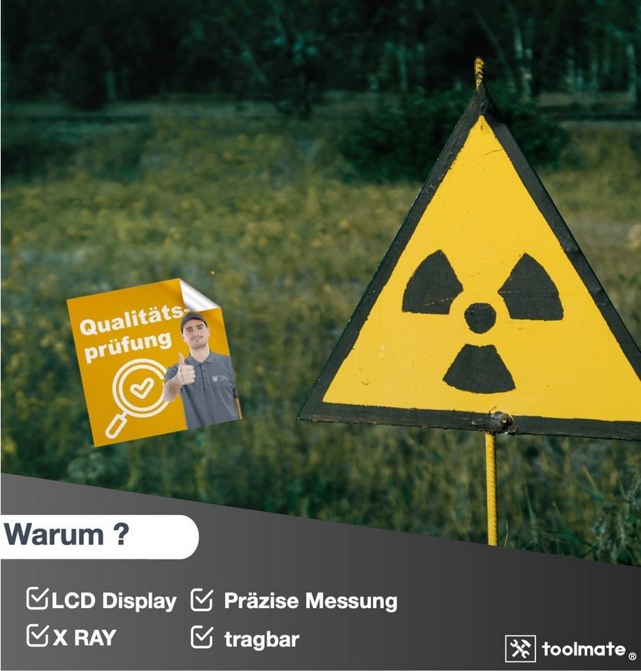 toolmate® Elektrowerkzeug-Set Geigerzähler - Dosimeter - Strahlenmessgerät - Strahlungsmessgerät, Packung, 1-tlg., Aufbewahrungstasche / Digitales Display / Bild 2