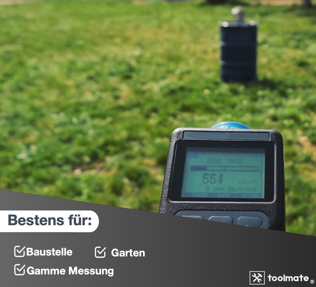 toolmate® Elektrowerkzeug-Set Geigerzähler - Dosimeter - Strahlenmessgerät - Strahlungsmessgerät, Packung, 1-tlg., Aufbewahrungstasche / Digitales Display / Bild 4