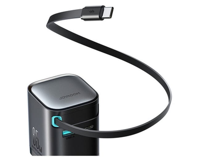 Joyroom Power charger with retractable cable 65W TCL02 GaN