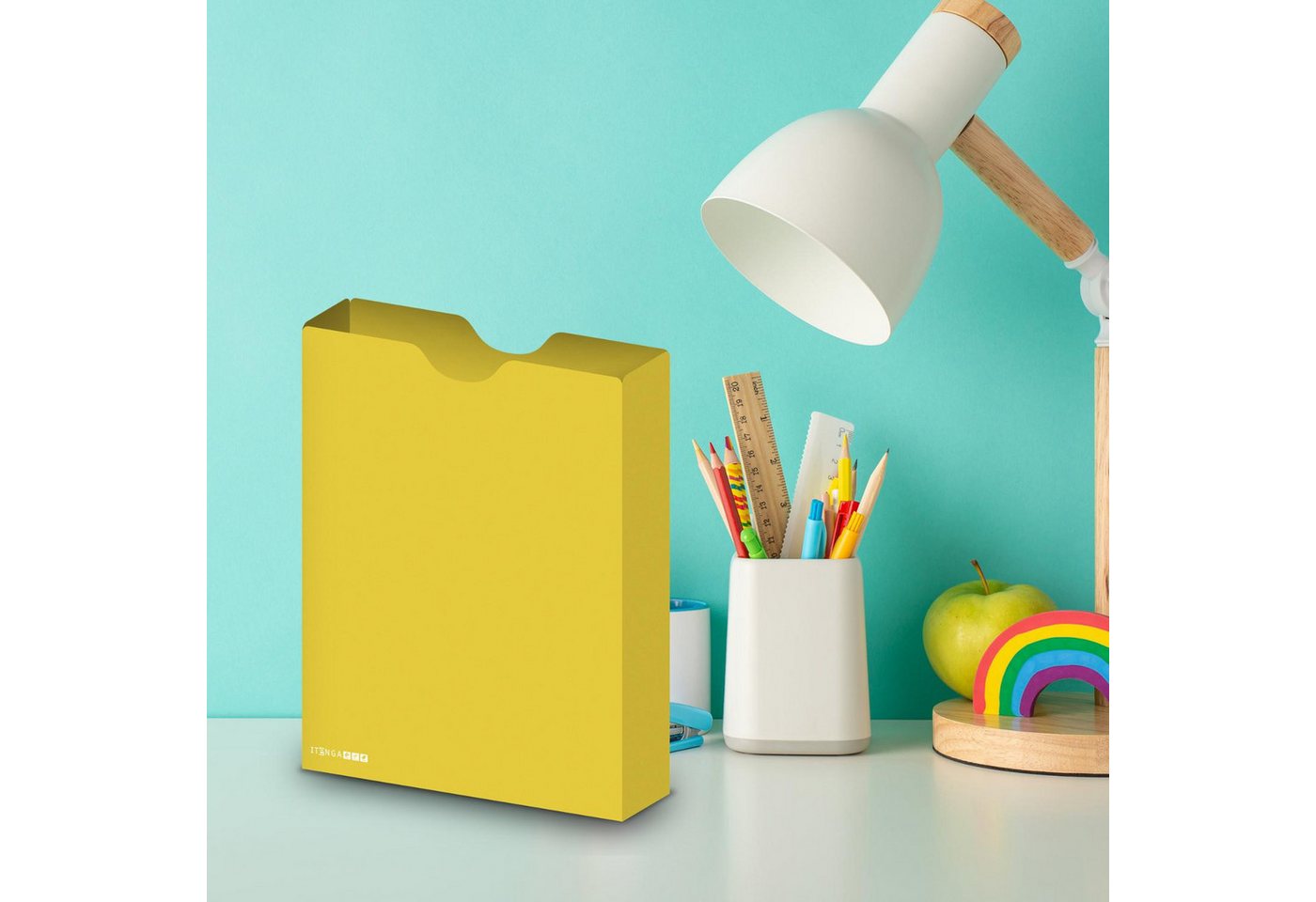 itenga Organisationsmappe itenga Heftbox DIN A4 Hochformat aus PP gelb