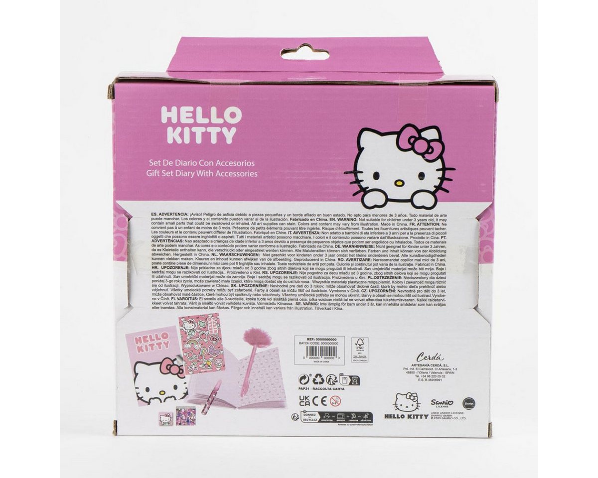 Cerda Tagebuch Hello Kitty Tagebuch Set Kinder Schreibset, Notizbuch, Geschenk Bild 3