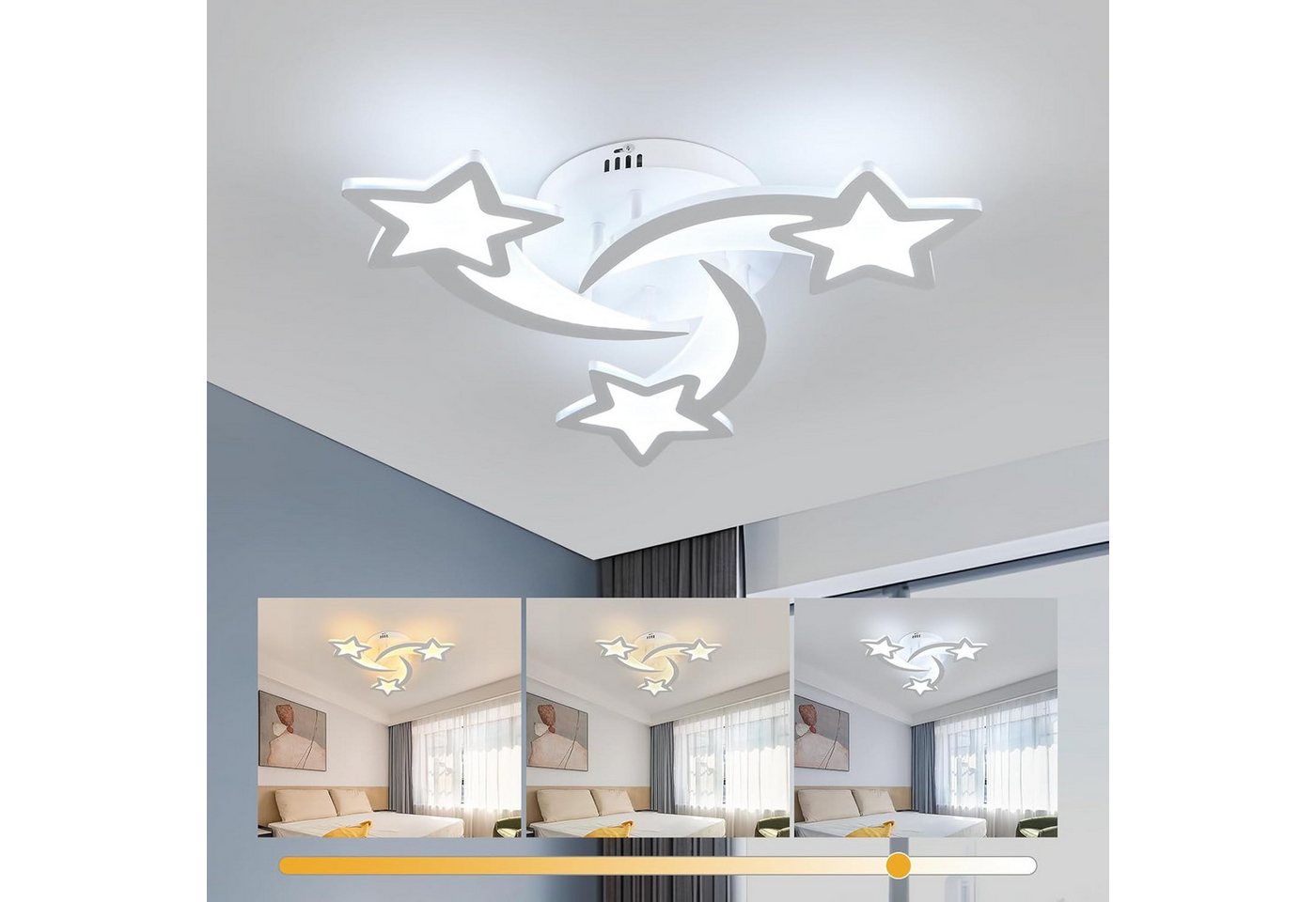 Riserva Deckenleuchten LED Deckenleuchte Meteor Design 24W Weiß 3-farbig Acryl, LED wechselbar Bild 4