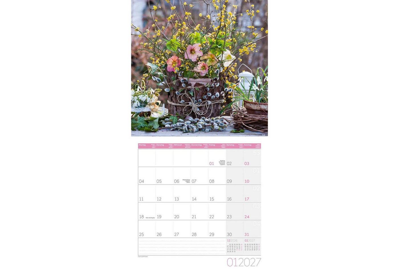 Ackermann Wandkalender Blumenzauber Kalender 2027 - 30x30 - Art12 Bild 2
