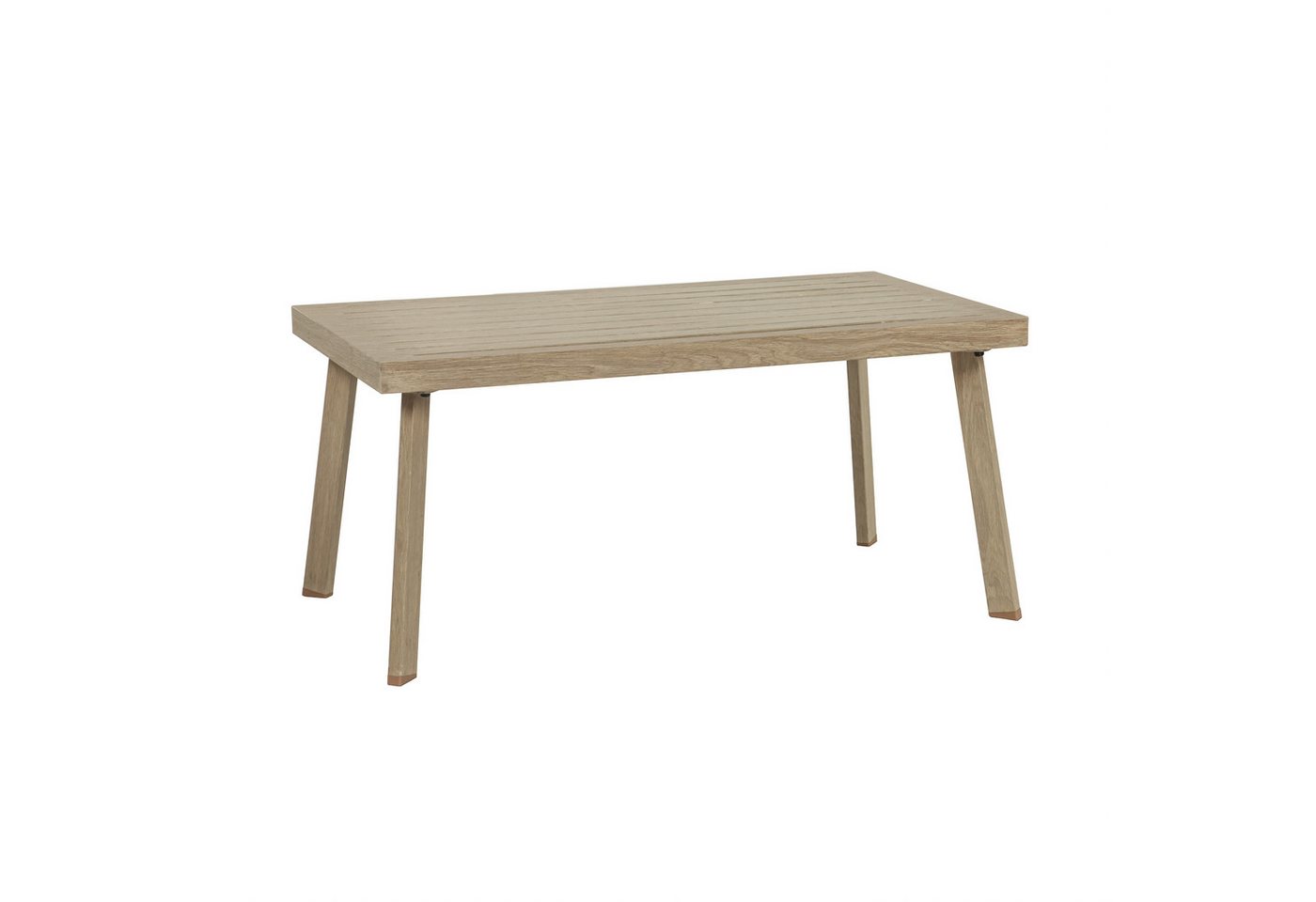 Koll Living Gartenlounge-Set 'Amber' in Beige, aus Stahl in natürlicher Holzoptik, wartungsfrei, (Gartensofa, Gartentisch, 2-tlg., pulverbeschichteter Stahl in Holzoptik), wasserabweisend, UV- & witterungsbeständig Bild 4