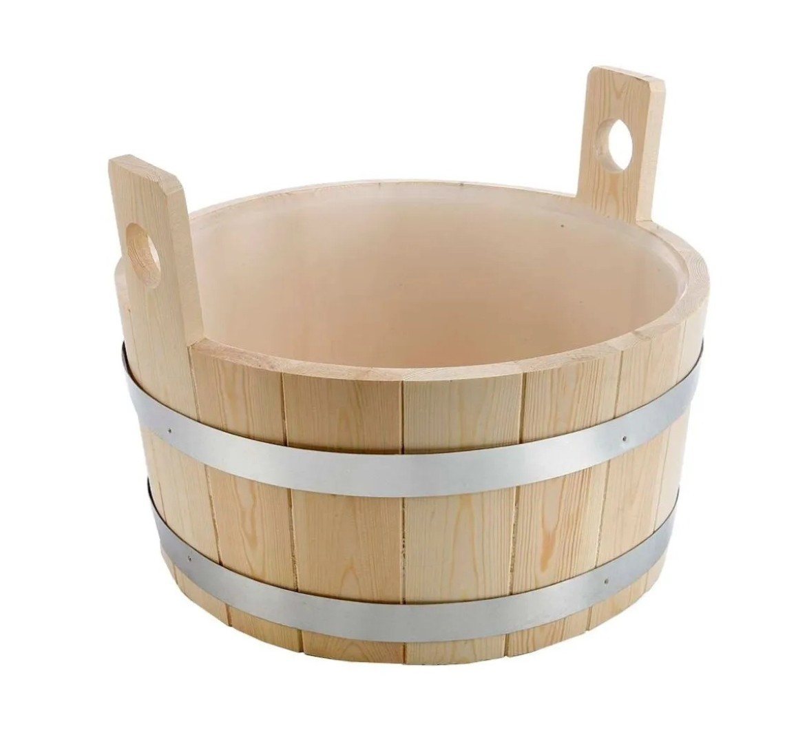 Elsässer GmbH Fußbad Fußwanne aus Nadelholz, 2-in-1: als Fußbad oder Sauna-Aufgusskübel verwendbar