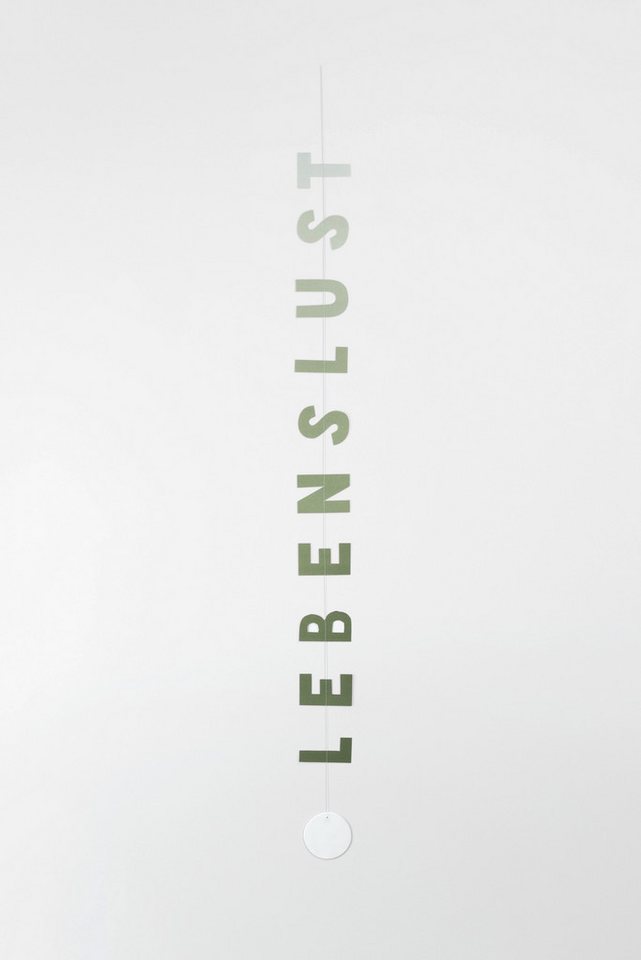 Räder Design Girlande Textkette Papierkette Lebenslust von räder schöner Spruch Leben Länge: