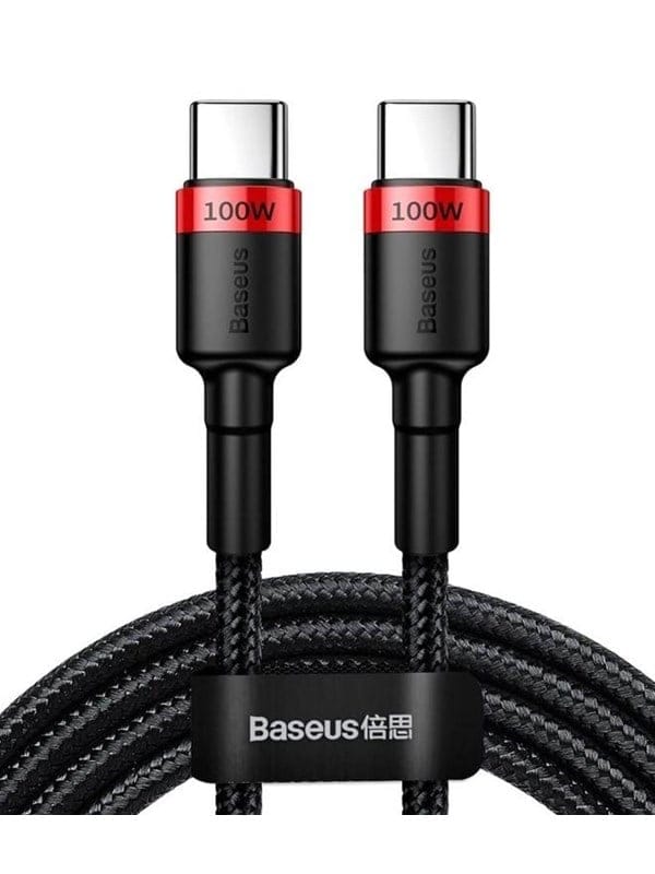 Baseus USB-C - USB-C PD QC cable 100W 5A 480Mb/s 2m - black and red