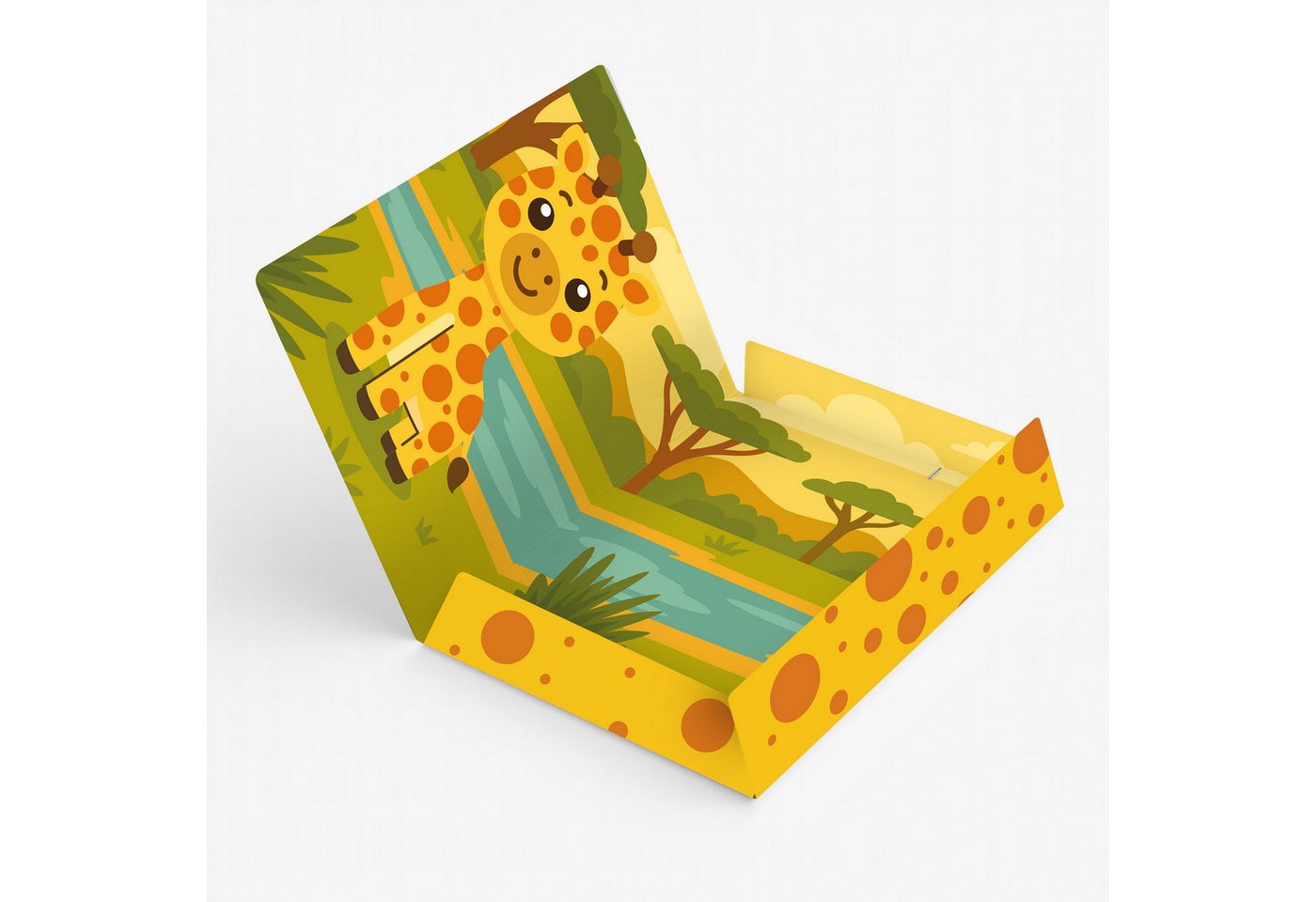 itenga Organisationsmappe itenga Postmappe A4 PP Motiv Kawaii GIRAFFE aus langlebigem Kunststoff Bild 3
