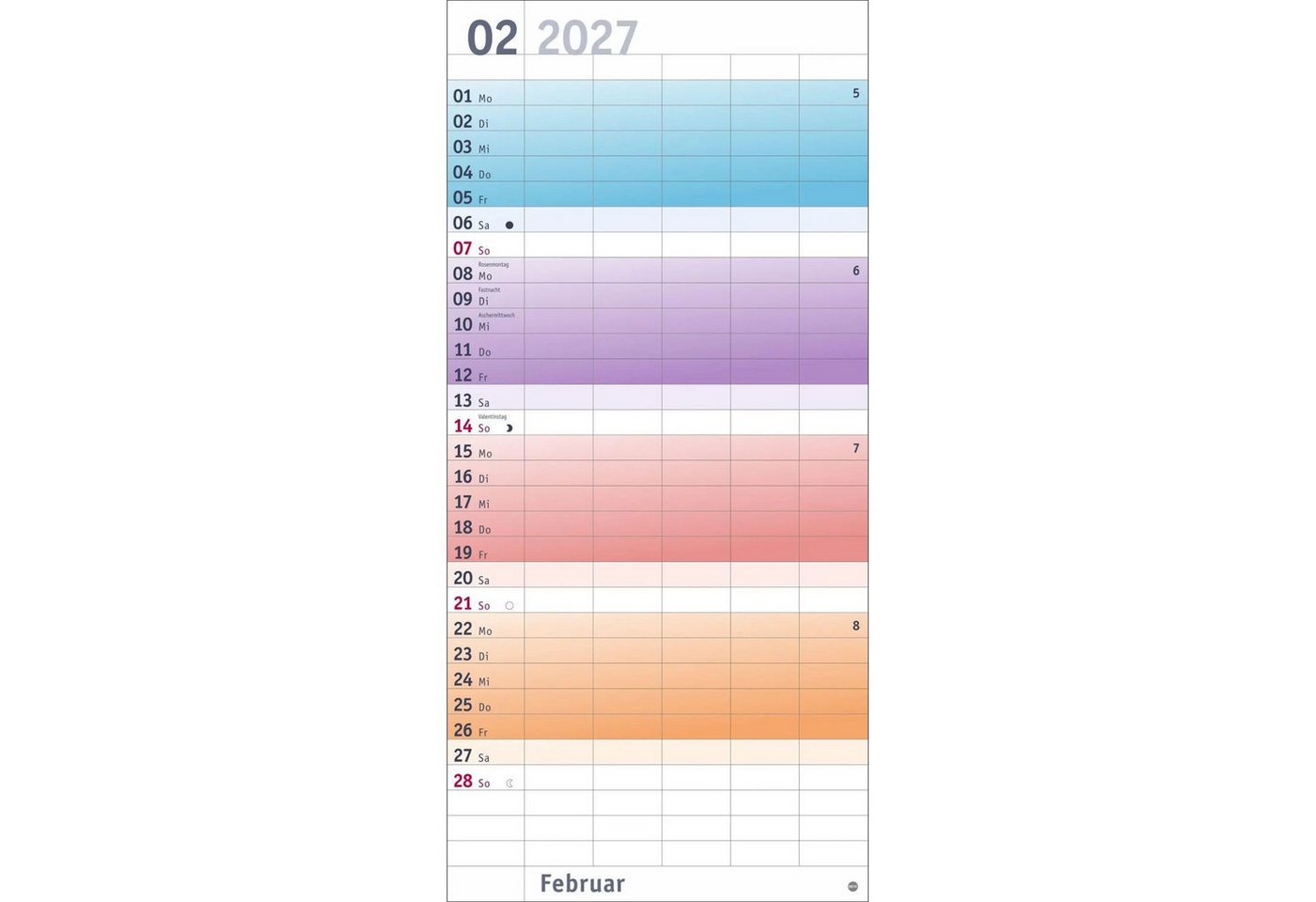 HEYE Wandkalender Bunte Wochen Familienplaner 2027 Bild 3