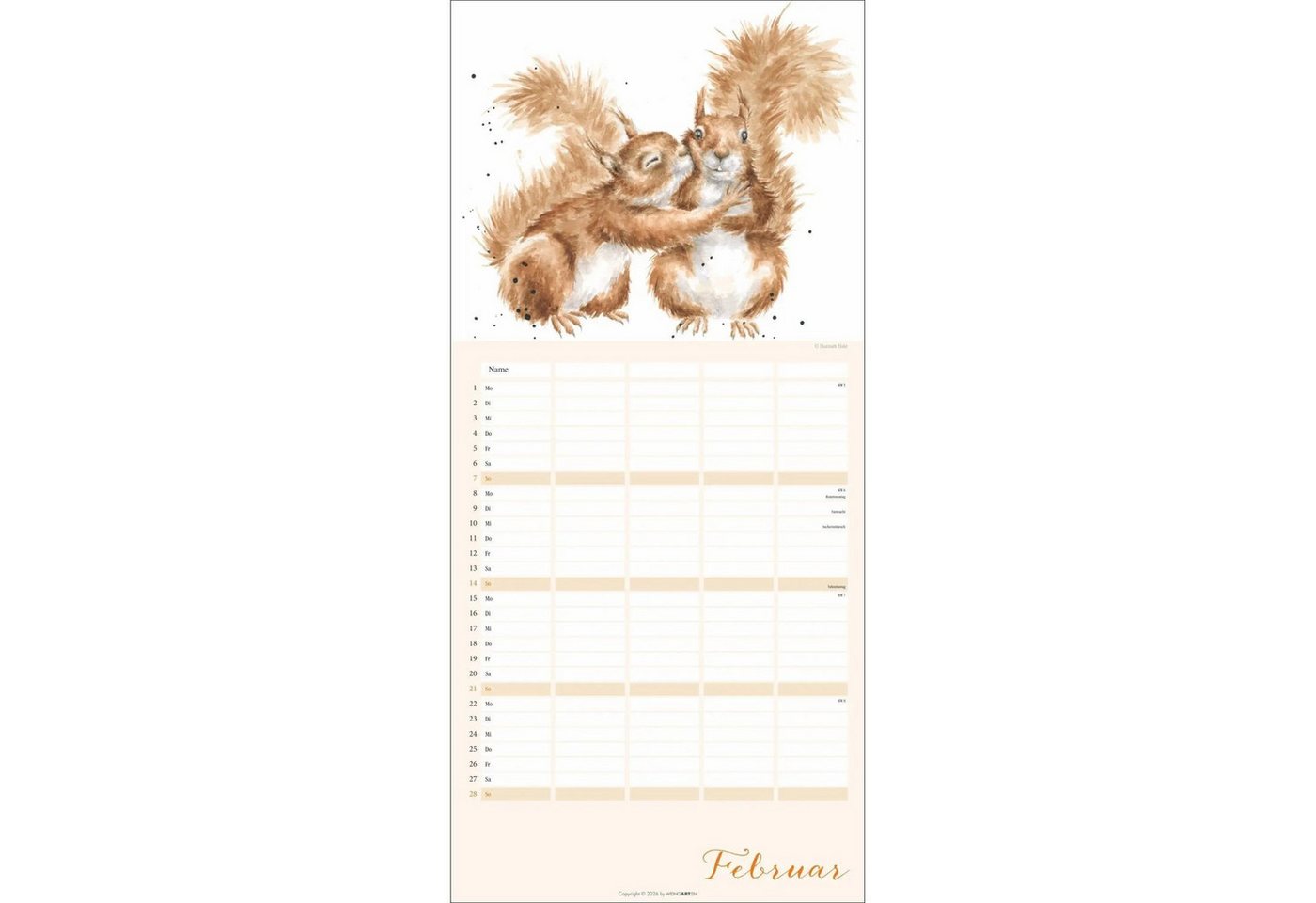Wandkalender Happy Family Familienplaner 2027