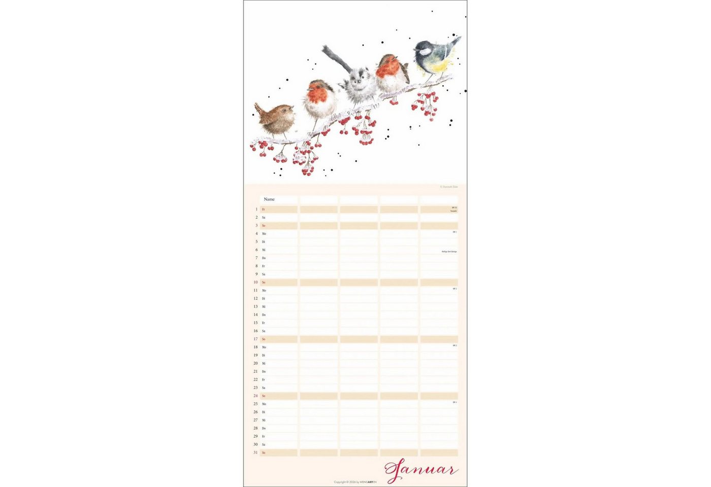 Wandkalender Happy Family Familienplaner 2027 Bild 3