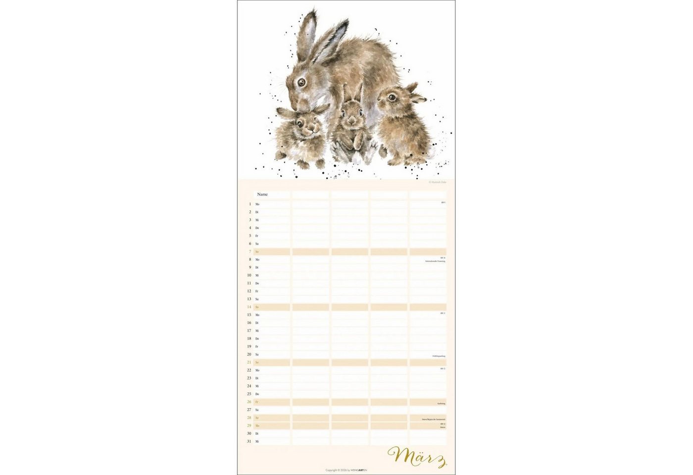 Wandkalender Happy Family Familienplaner 2027 Bild 4