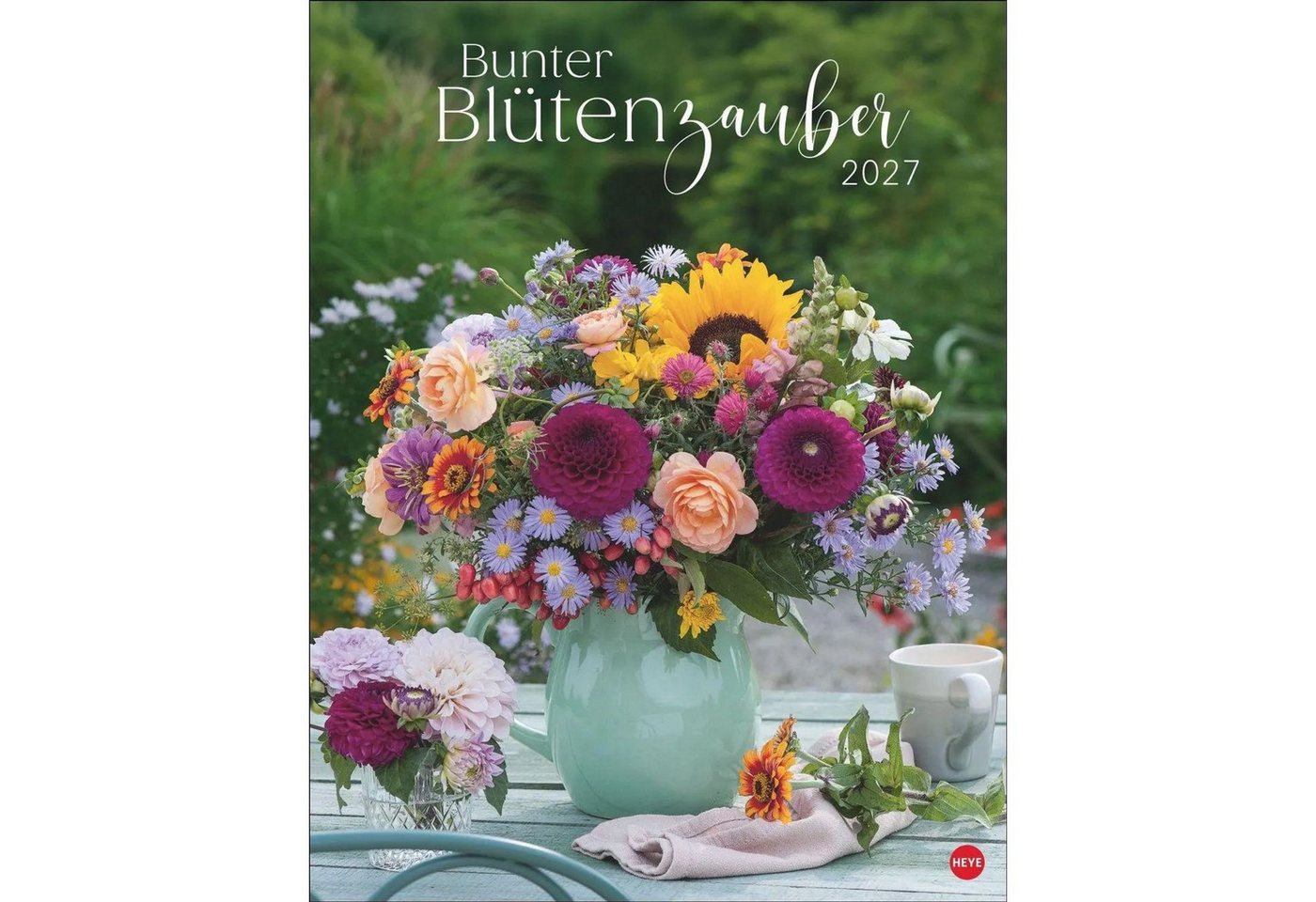 HEYE Wandkalender Bunter Blütenzauber Posterkalender 2027