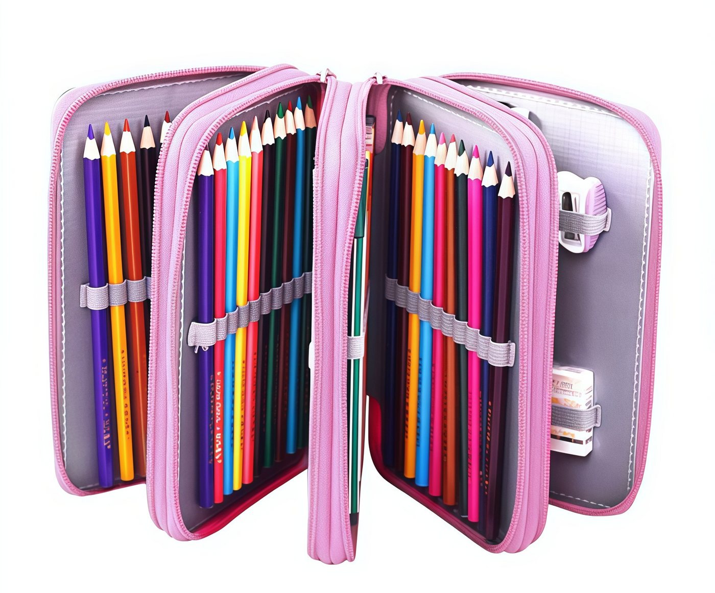 FOUORTUNATE-BEE Federmäppchen Großes einfarbiges Federmäppchen – Geschenk zum Schulanfang, Einfarbiges Federmäppchen für Schüler und Jugendliche Bild 5